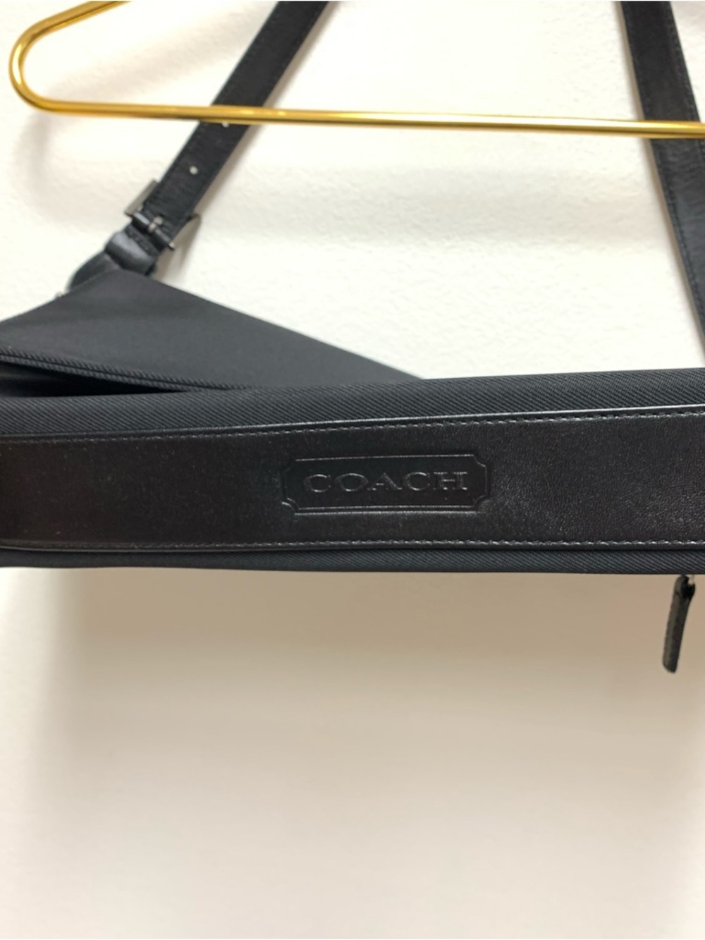 Vintage Coach Mercer Twill Demi Pouch Flap Shoulder Bag Purse Black Fabric Y2K - Picture 6 of 14